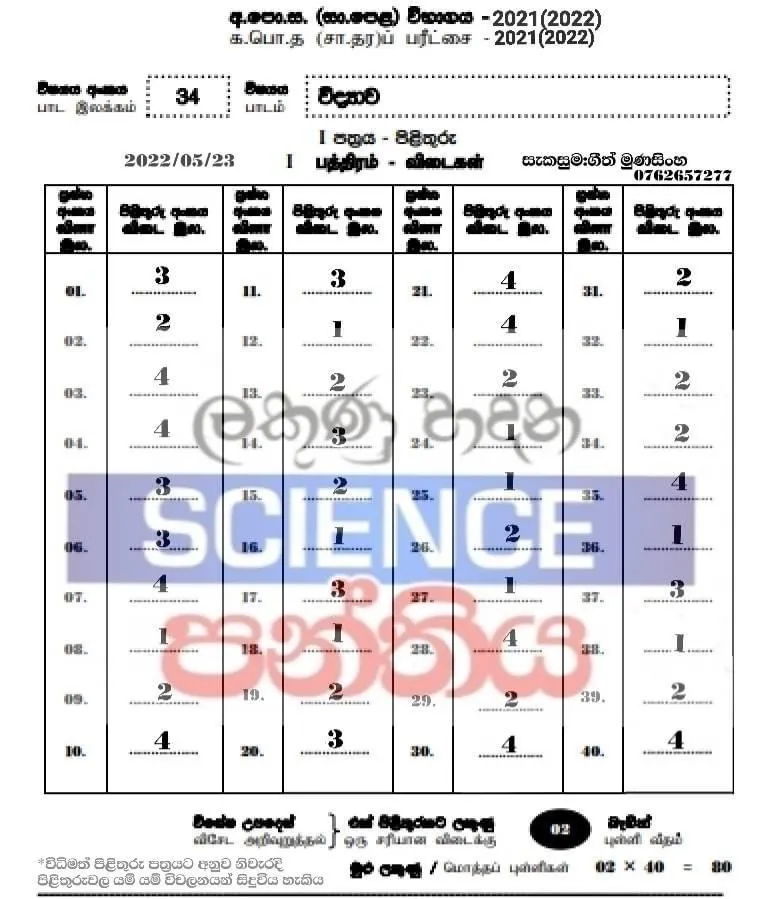 2021 2022 O L Marking Scheme Past Papers WiKi Forum